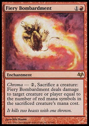 Fiery Bombardment (Eventide) Trading Card