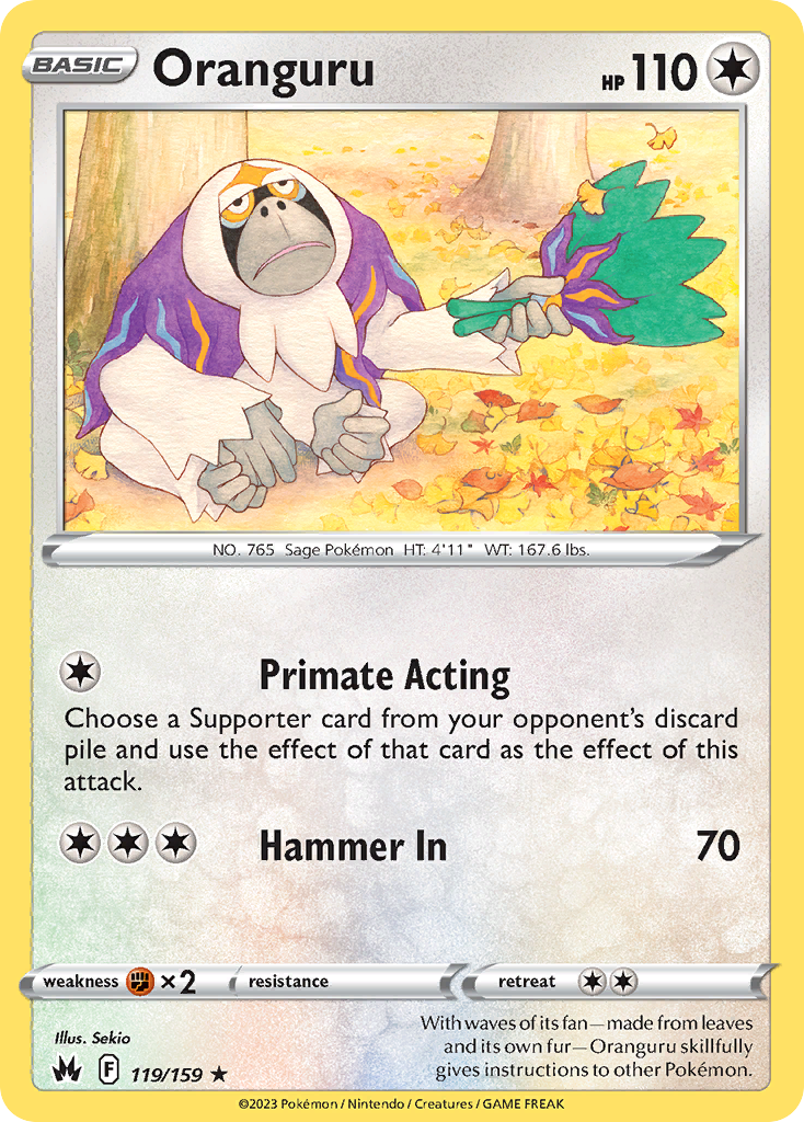 Oranguru (119/159) - Crown Zenith Pokémon Card