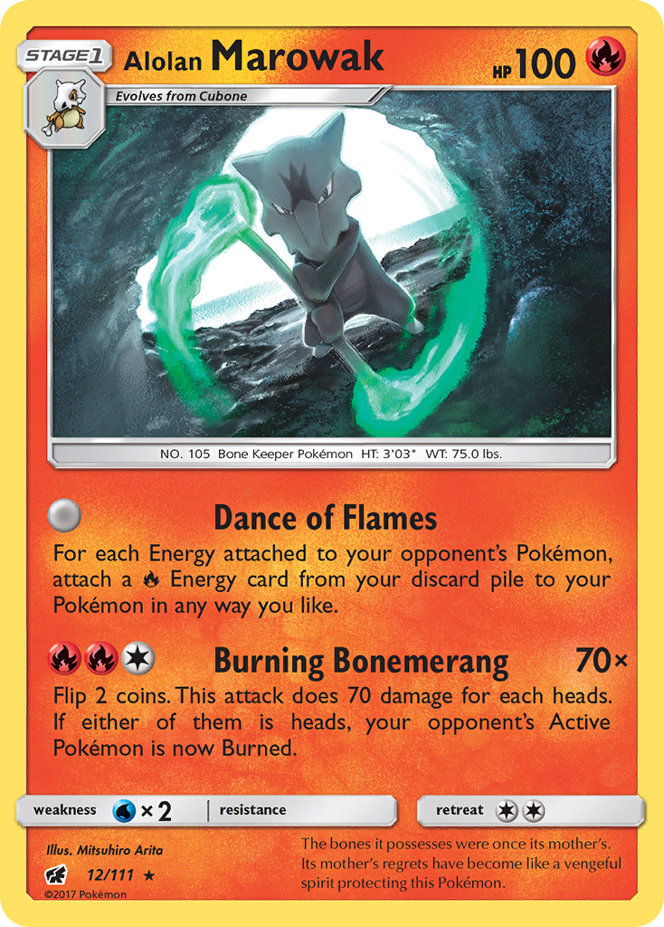 Alolan Marowak (12/111) - Crimson Invasion Pokémon Card