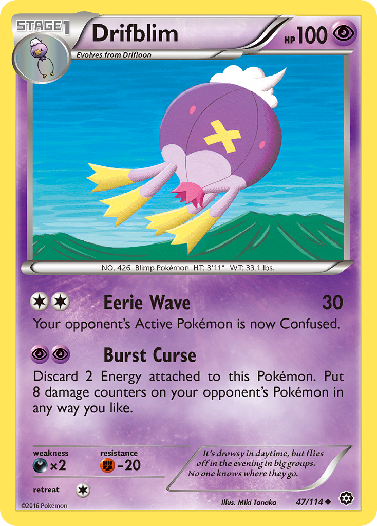 Drifblim (47/114) - Steam Siege Pokémon Card