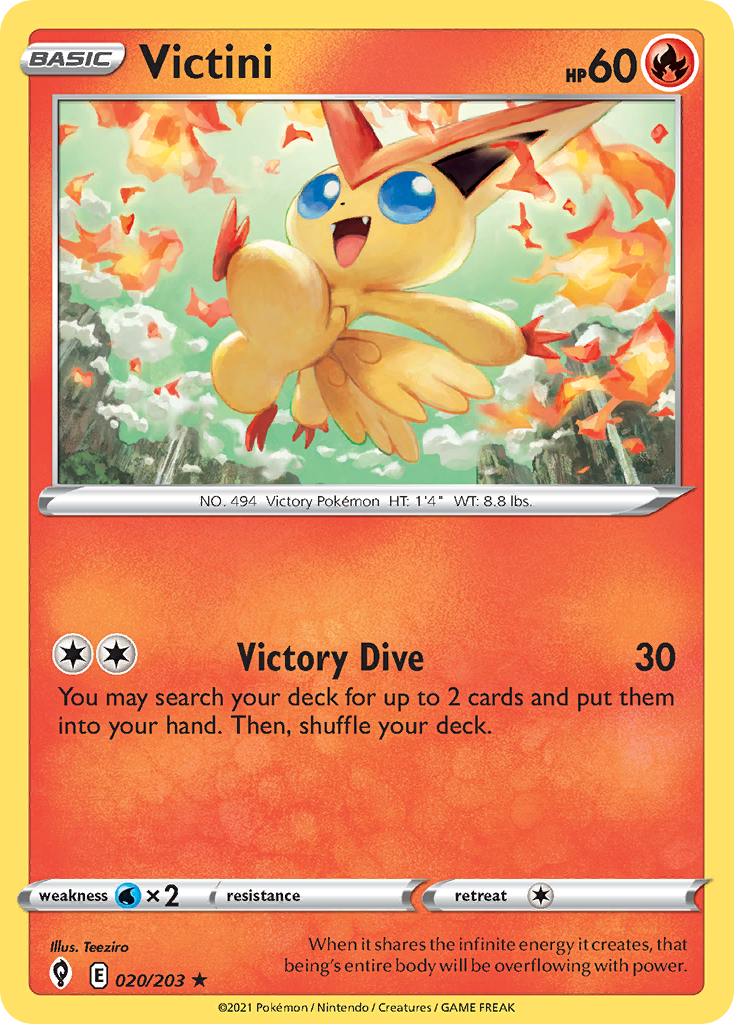 Victini (20/203) - Evolving Skies Pokémon Card