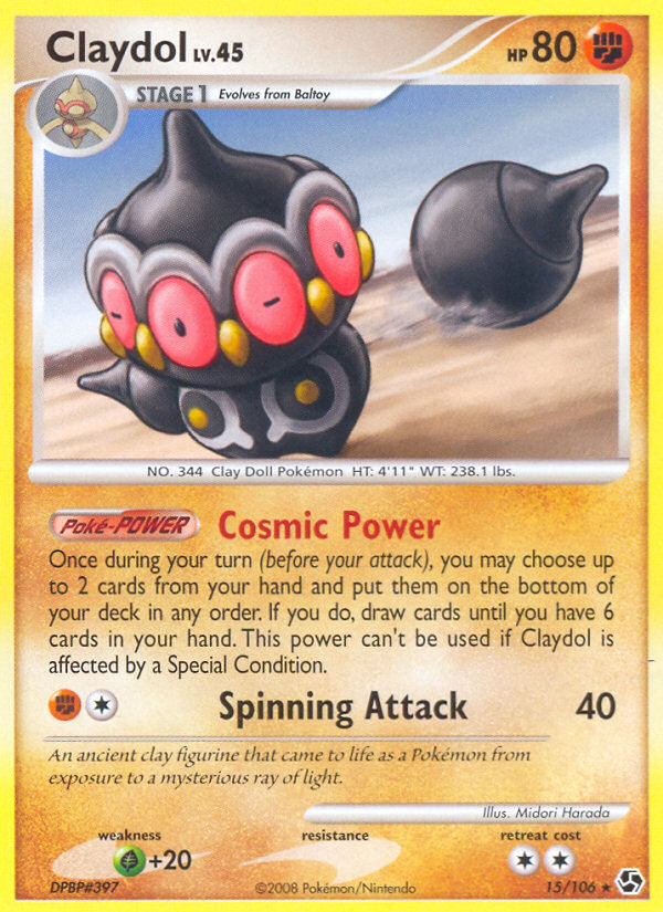 Claydol (15/106) - Great Encounters Pokémon Card