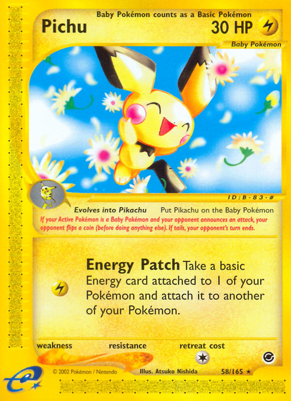 Pichu (58/165) - Expedition Base Set Pokémon Card