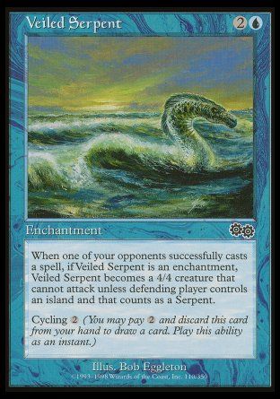 Veiled Serpent (Urza's Saga) Trading Card