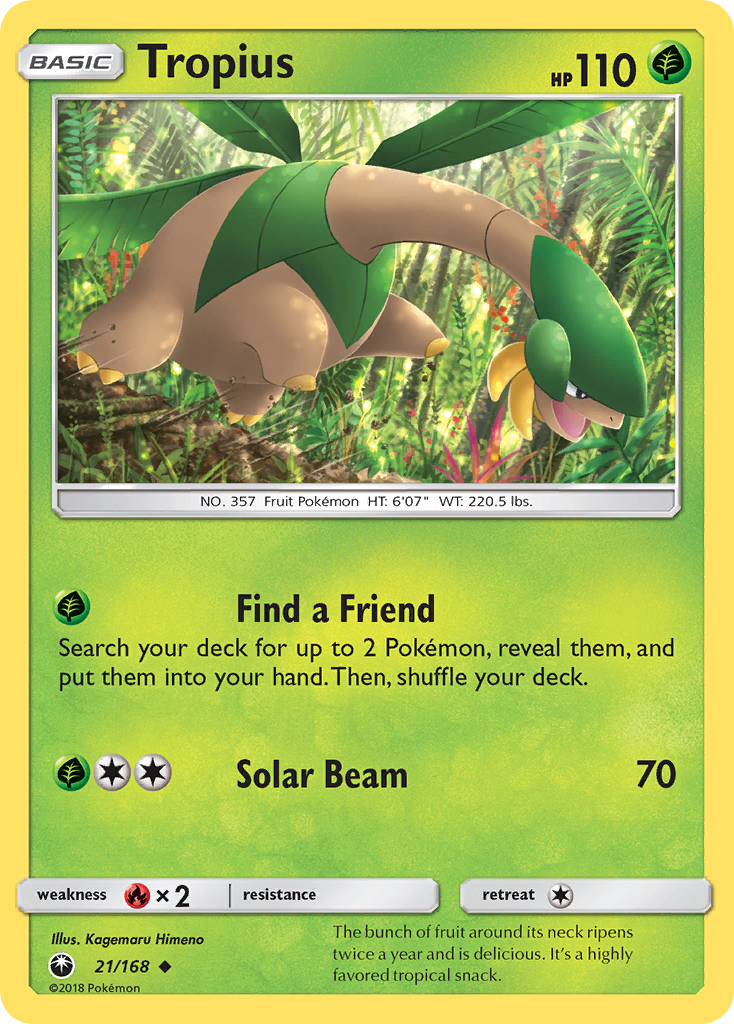 Tropius (21/168) - Celestial Storm Pokémon Card