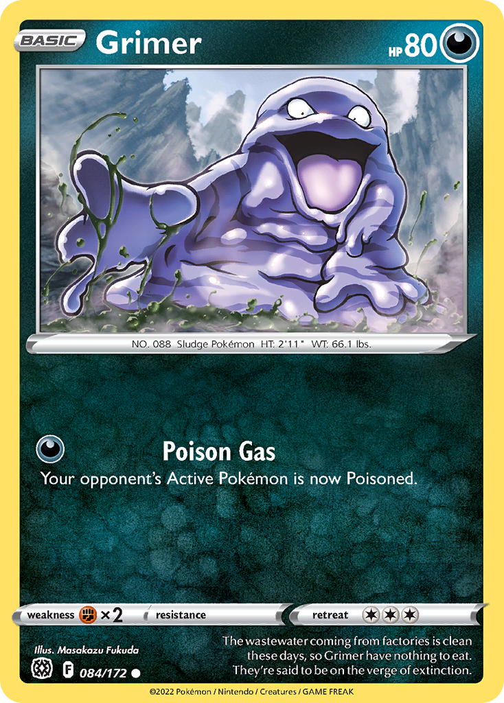 Grimer (84/172) - Brilliant Stars Pokémon Card