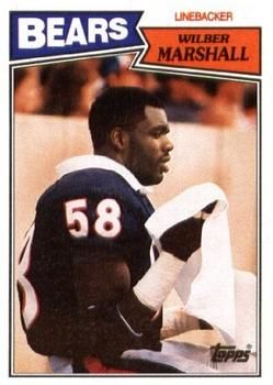 Wilber Marshall 1987 Topps #59 Sports Card
