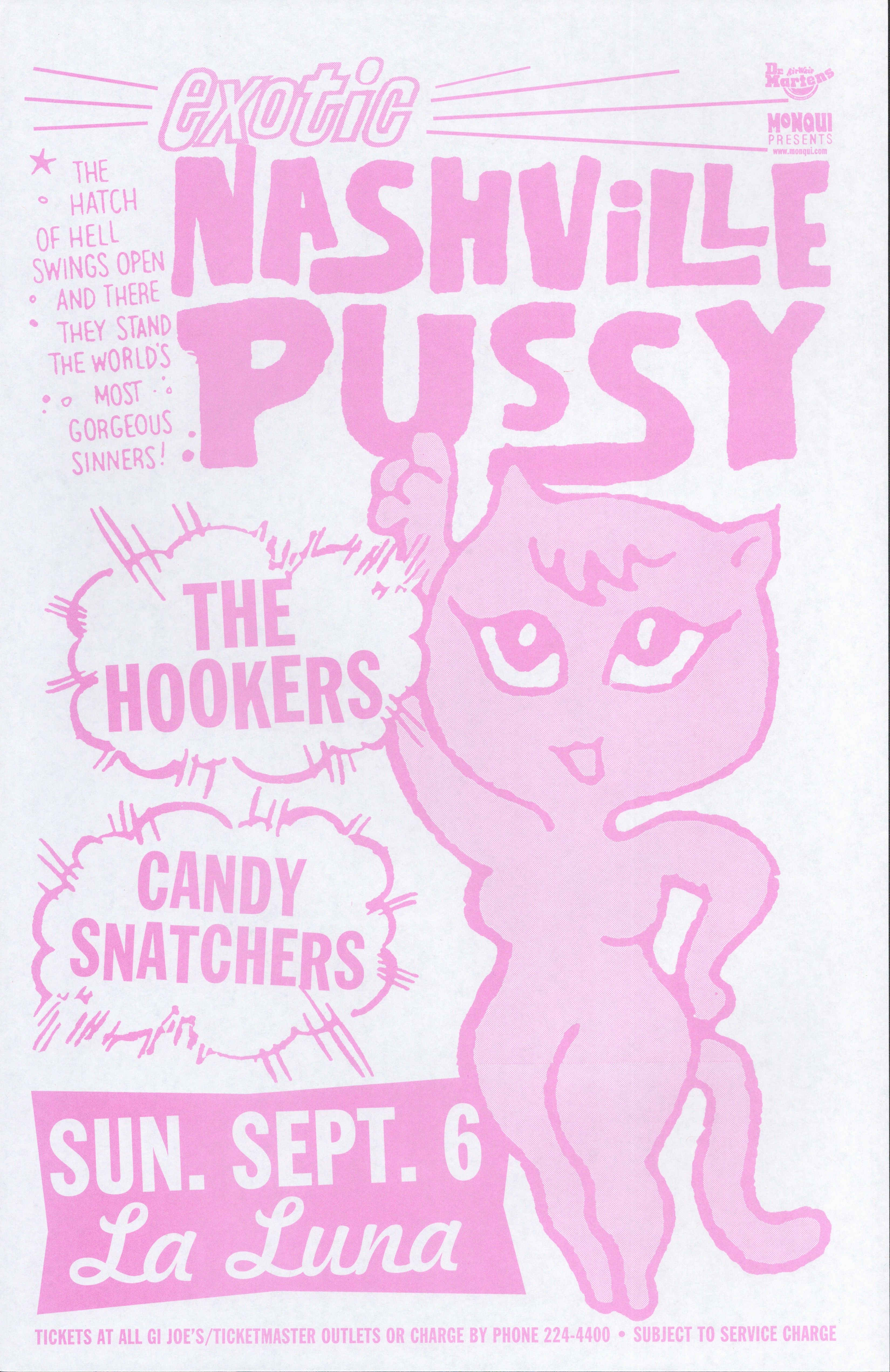 MXP-140.6 Nashville Pussy La Luna 1998 Concert Poster