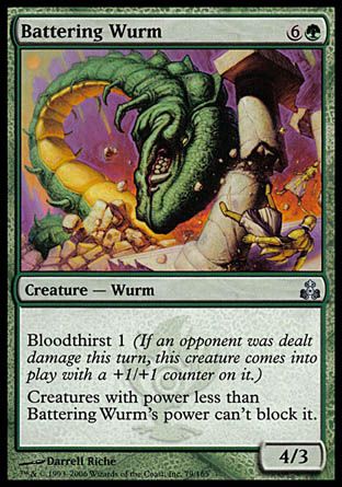 Battering Wurm (Guildpact) Trading Card