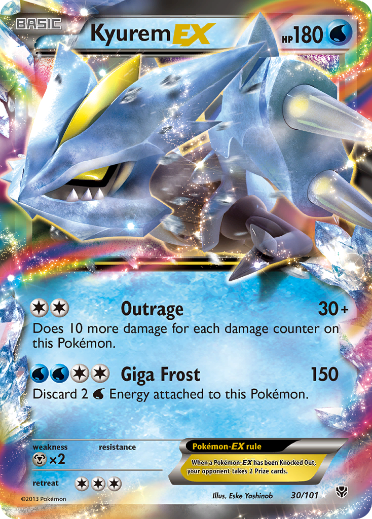 Kyurem EX (30/101) - Plasma Blast Pokémon Card