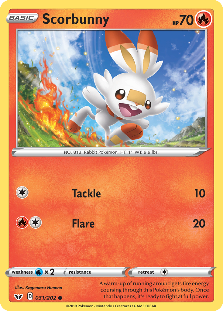 Scorbunny (31/202) - Sword & Shield Pokémon Card