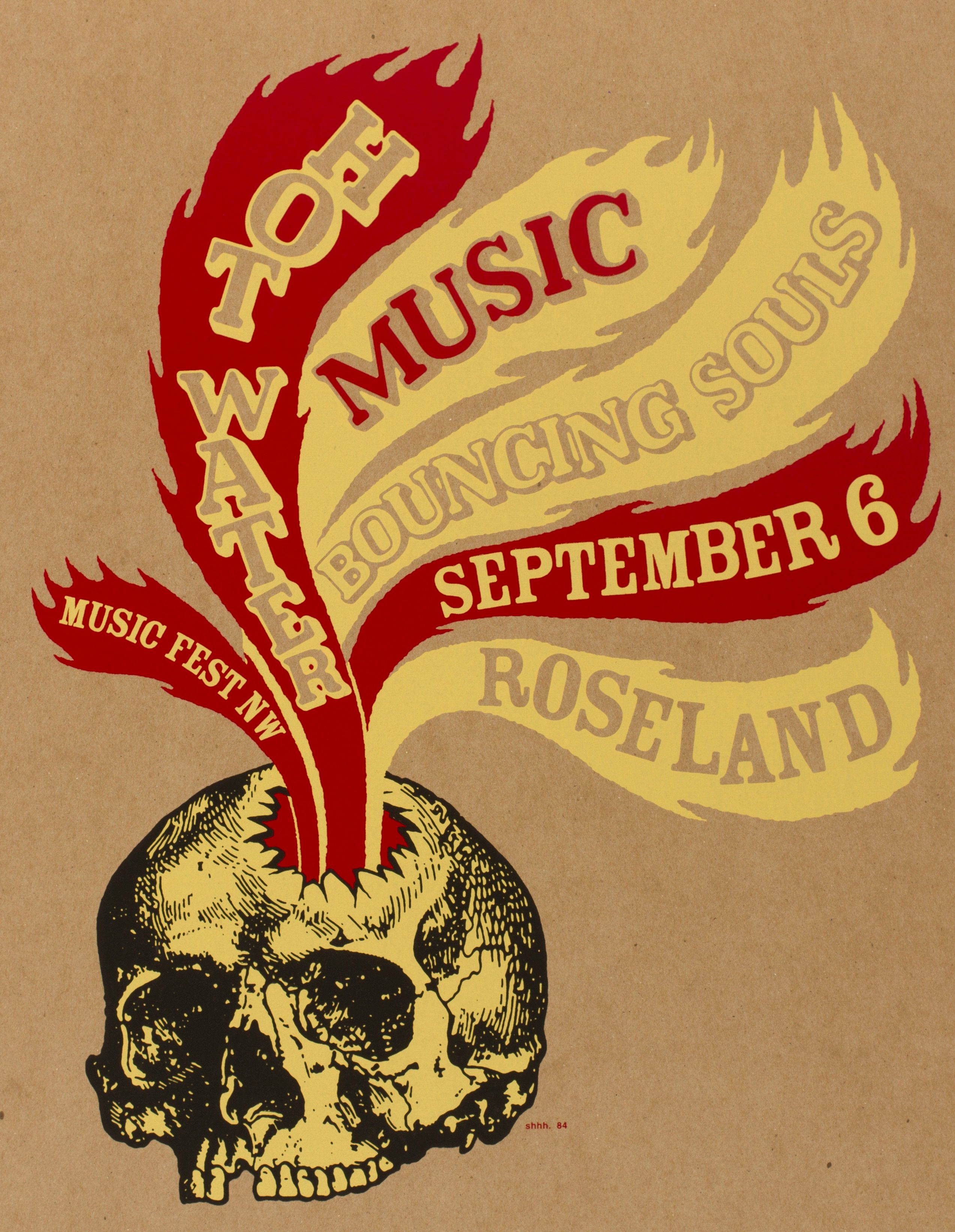 MXP-109.6 Hot Water Music 2008 Roseland Theater  Sep 6 Concert Poster