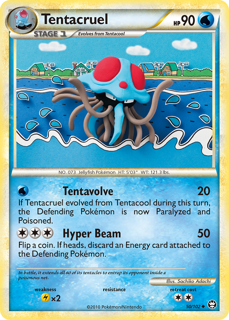 Tentacruel (50/102) - HS—Triumphant Pokémon Card