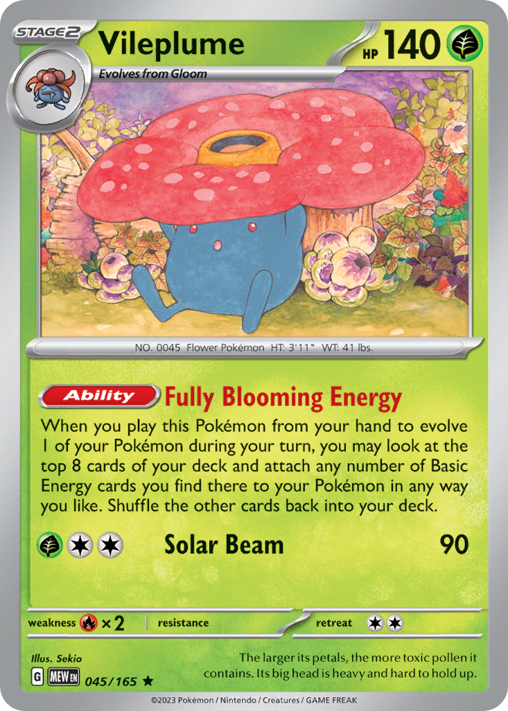 Vileplume (45/165) - 151 Pokémon Card