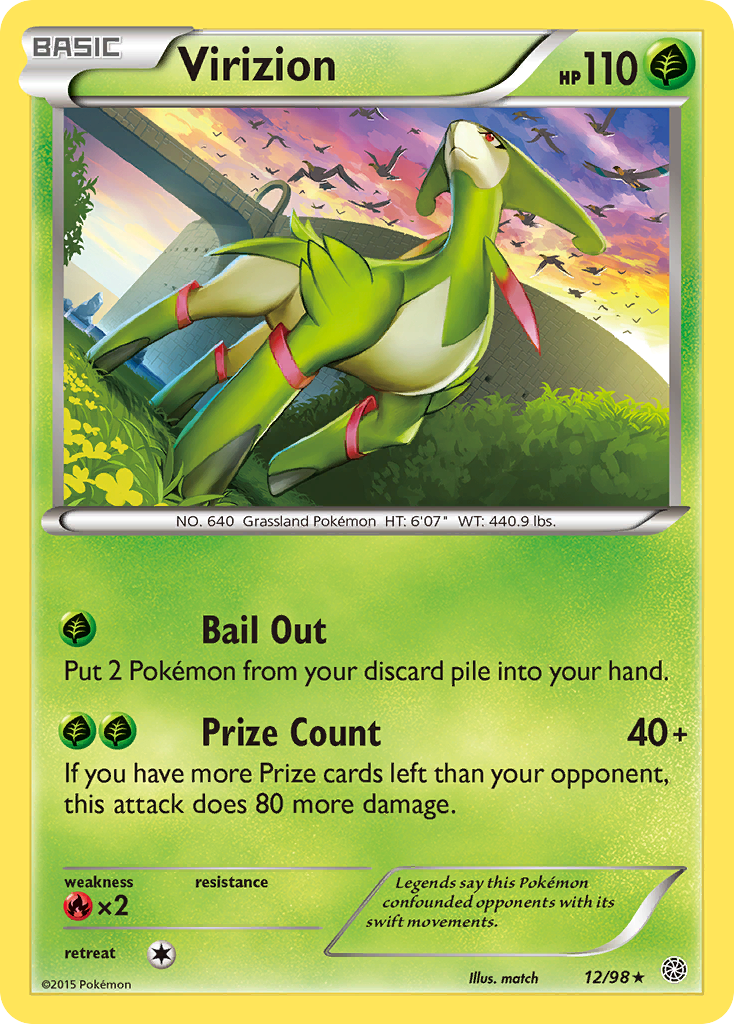 Virizion (12/98) - Ancient Origins Pokémon Card