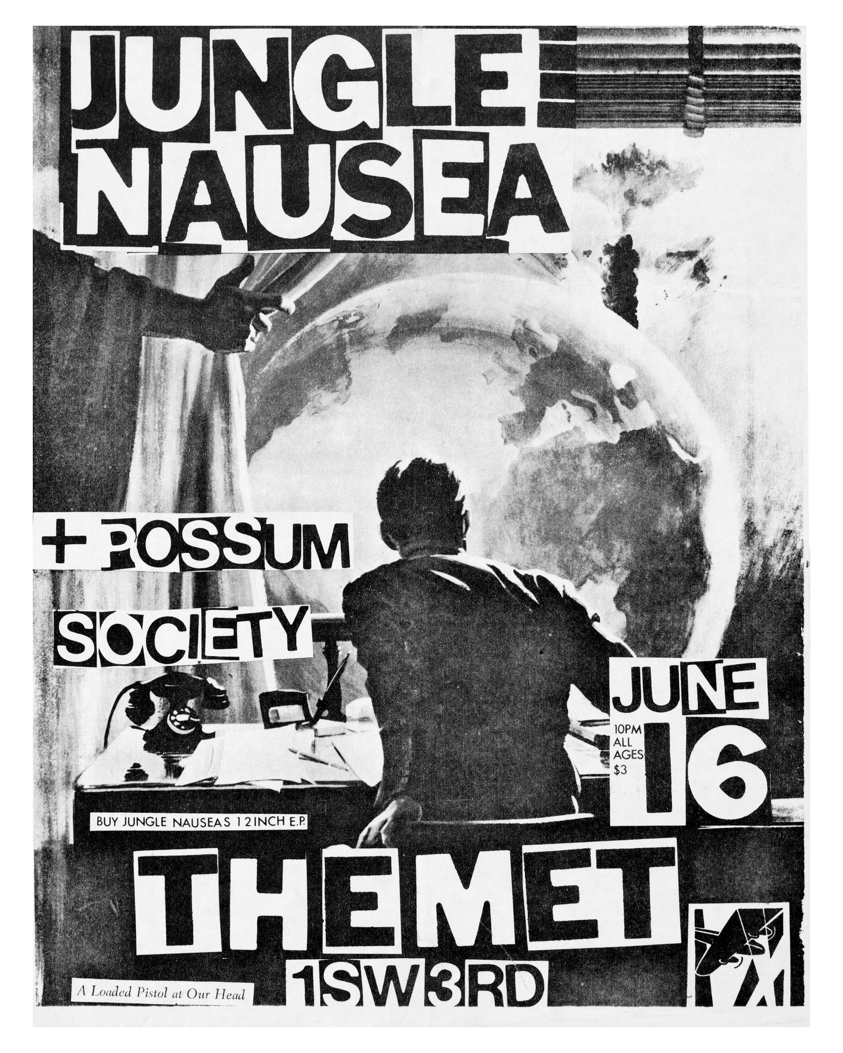 MXP-45.9 Jungle Nausea 1982 Metropolis (the Met)  Jun 16 Concert Poster