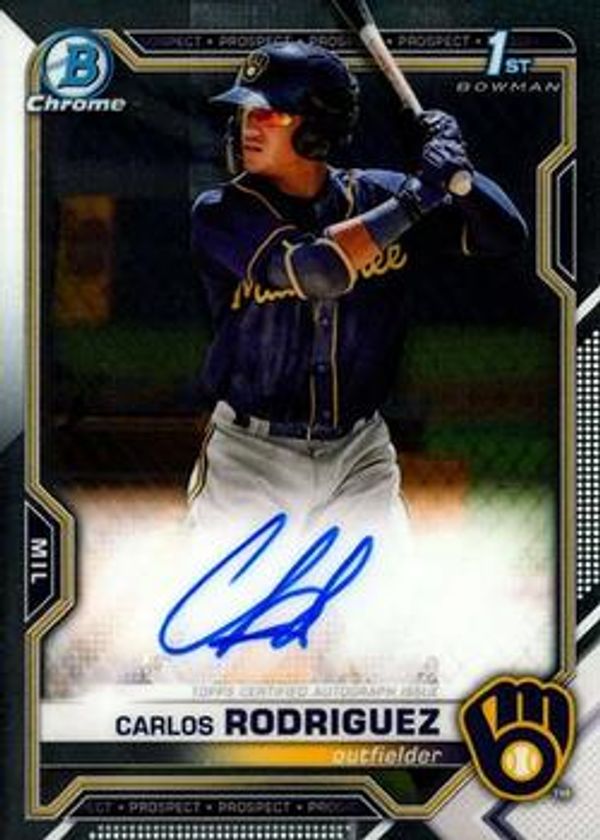 Carlos Rodriguez 2021 Bowman Chrome - Prospect Autographs Baseball #CPA-CR