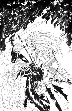 Fireborn #4 (Cvr C Inc 1:25 Patrick Mulholland B&W Virgin Variant)