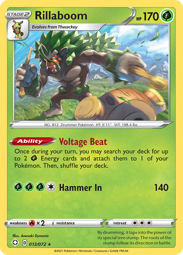 Rillaboom (13/72) - Shining Fates Pokémon Card