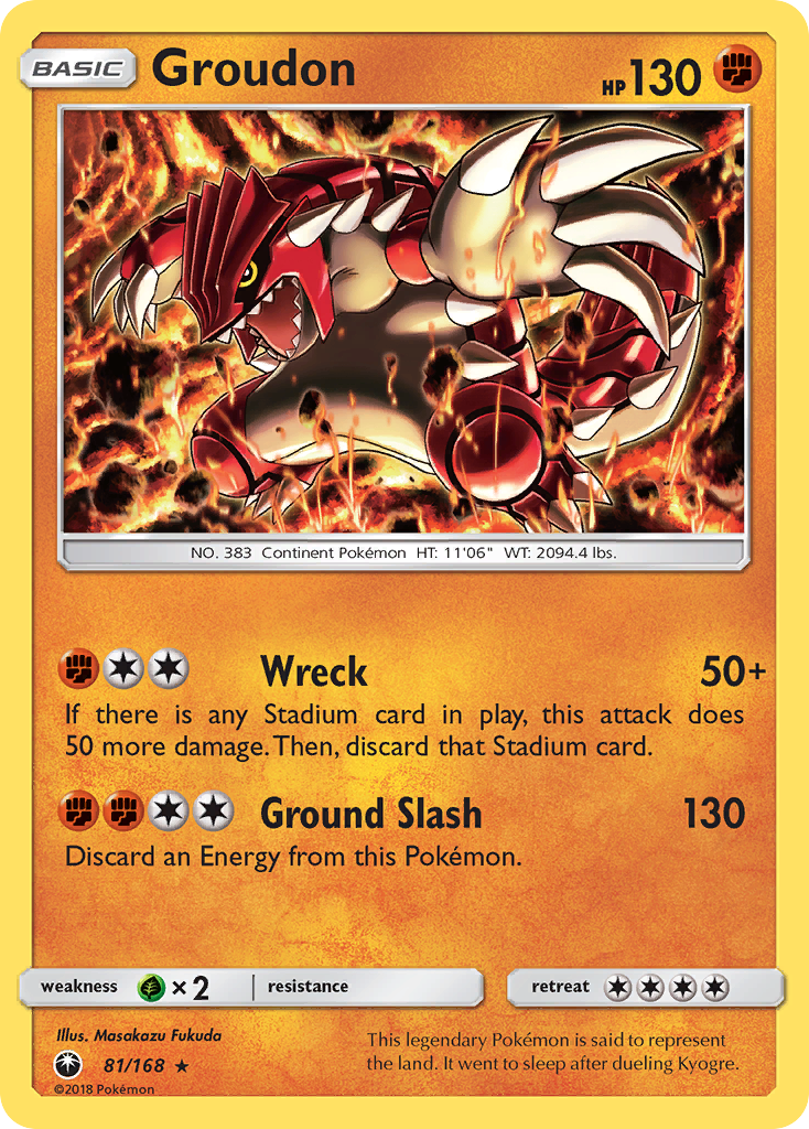 Groudon (81/168) - Celestial Storm Pokémon Card