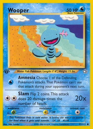 Wooper (82/111) - Neo Genesis (1st Edition)
