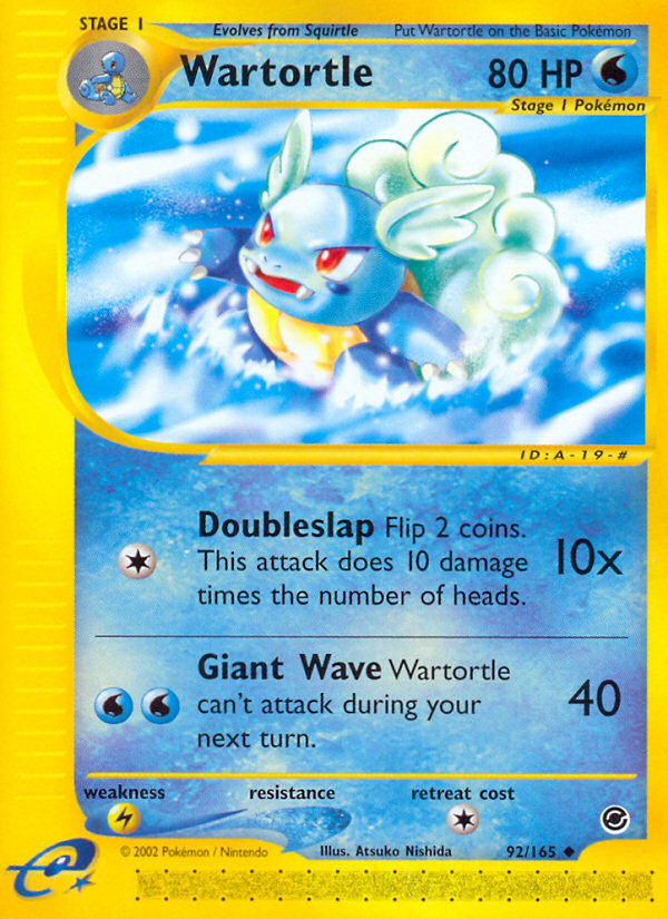 Wartortle (92/165) - Expedition Base Set Pokémon Card