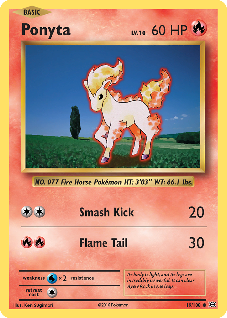 Ponyta (19/108) - Evolutions Pokémon Card