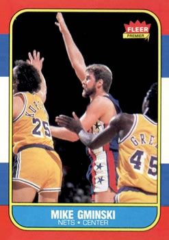 Mike Gminski 1986 Fleer #38 Sports Card