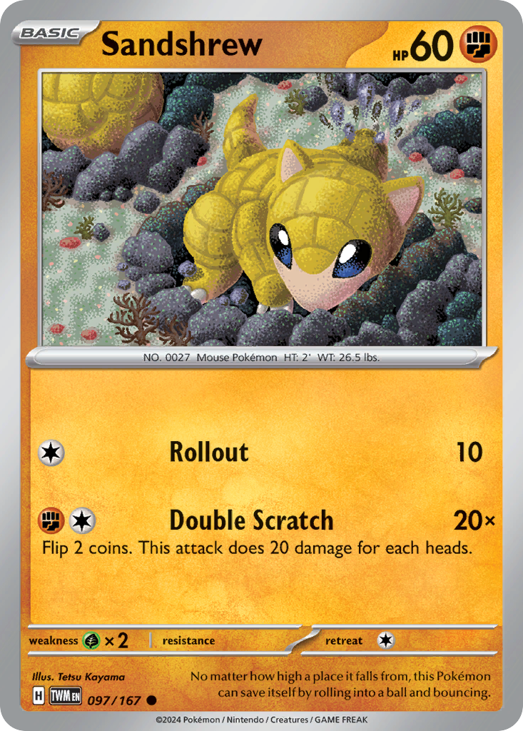 Sandshrew (97/167) - Twilight Masquerade Pokémon Card