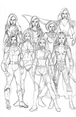 George Perez's Sirens #6 (50 Copy Cover Pencils Variant)