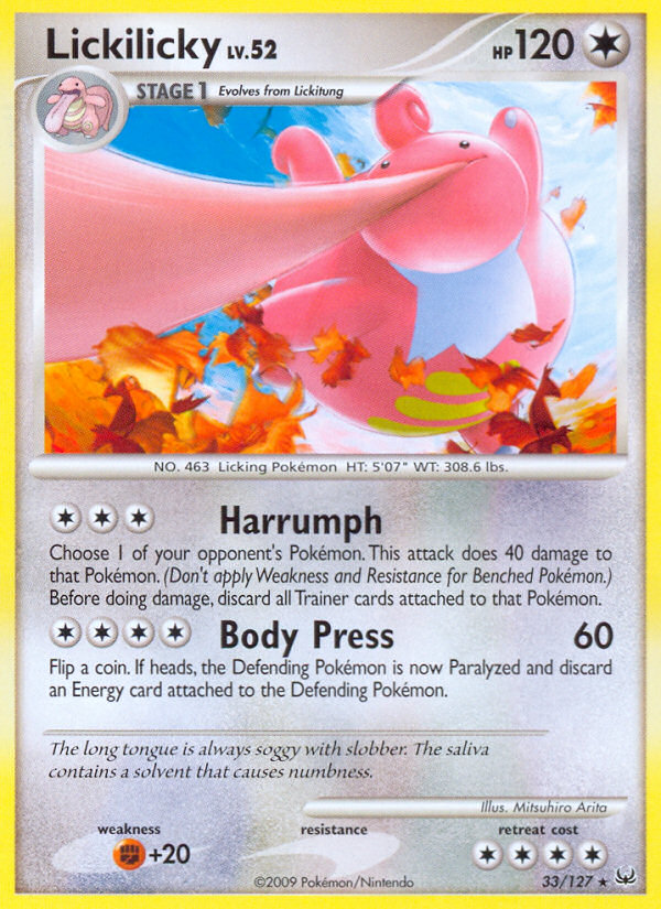 Lickilicky (33/127) - Platinum Pokémon Card