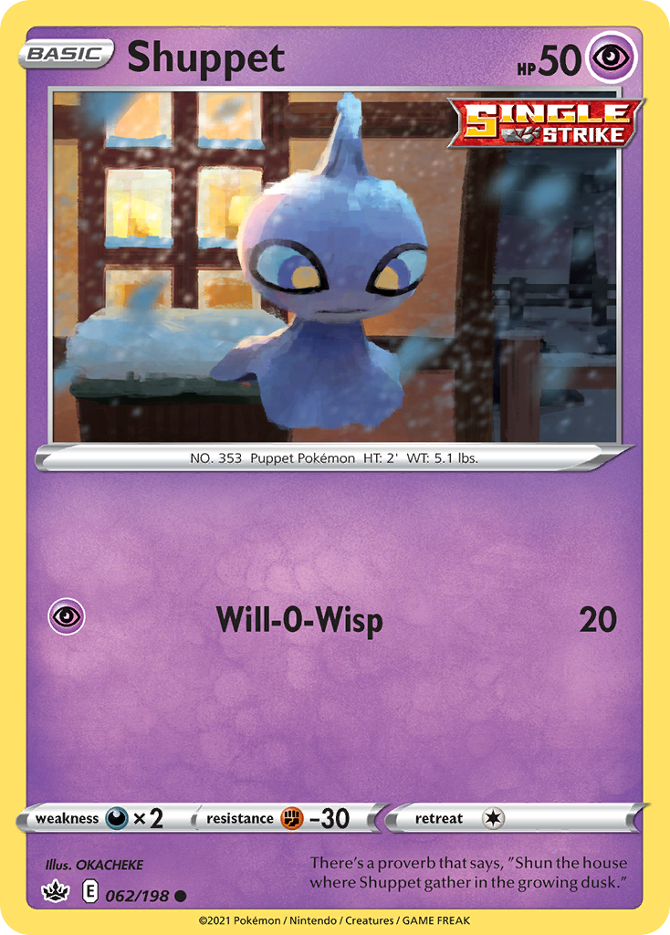 Shuppet (62/198) - Chilling Reign Pokémon Card