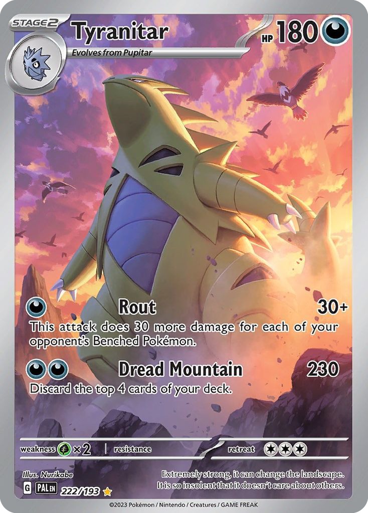 Tyranitar (222/193) - Paldea Evolved Pokémon Card