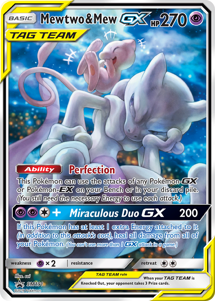 Mewtwo & Mew GX (SM191) - SM Black Star Promos Pokémon Card