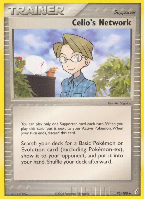 Celio's Network (Trainer: Supporter) (73/100) - Crystal Guardians Pokémon Card