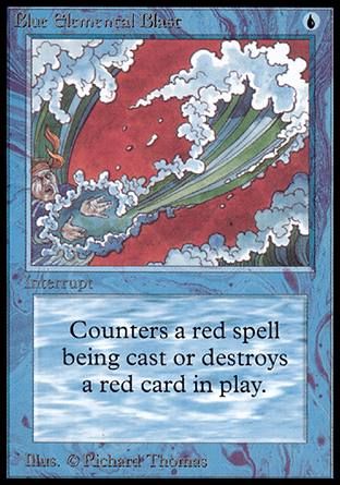 Blue Elemental Blast (Alpha) Trading Card