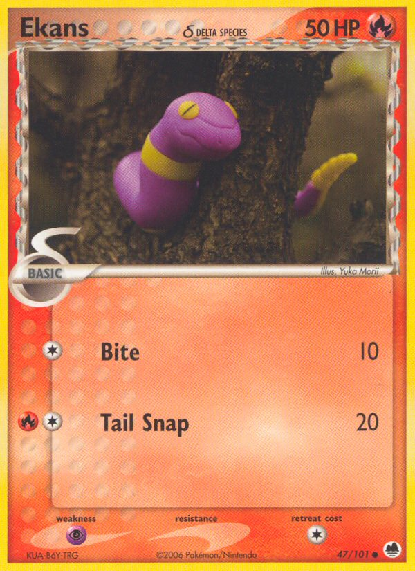 Ekans δ (47/101) - Dragon Frontiers Pokémon Card