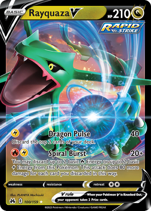 Rayquaza V (100/159) - Crown Zenith