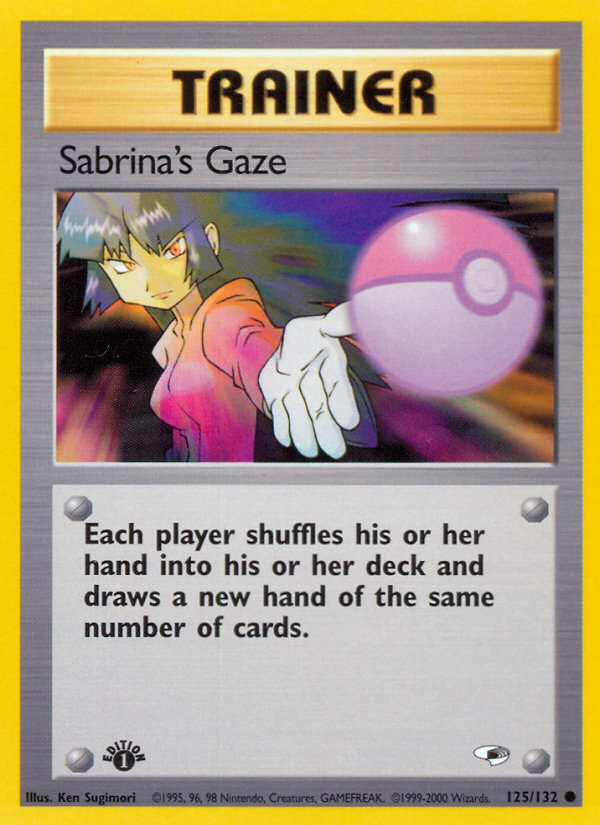 Sabrina's Gaze (Trainer) (125/132) - Gym Heroes (1st Edition) Pokémon Card