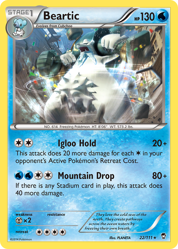 Beartic (22/111) - Furious Fists Pokémon Card