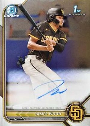 James Wood 2022 Bowman - Chrome Prospect Autographs Baseball #CPA-JWD