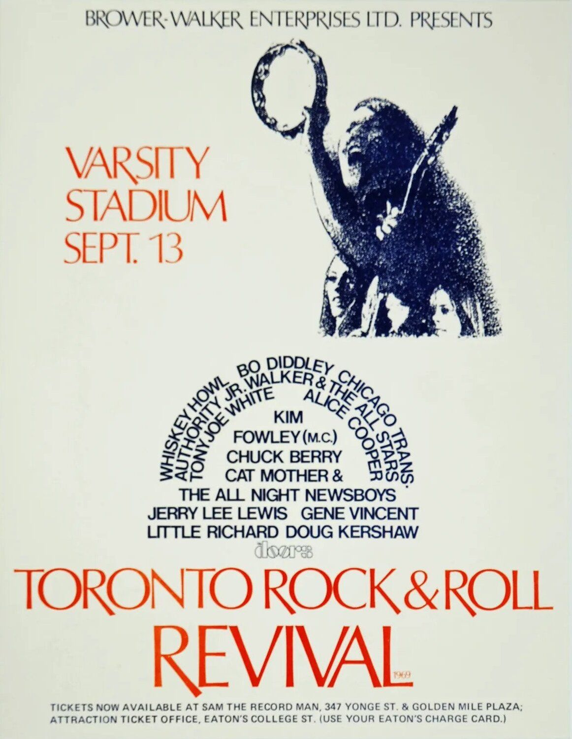 1969-Varsity Stadium-Toronto Rock & Roll Revival Concert Poster