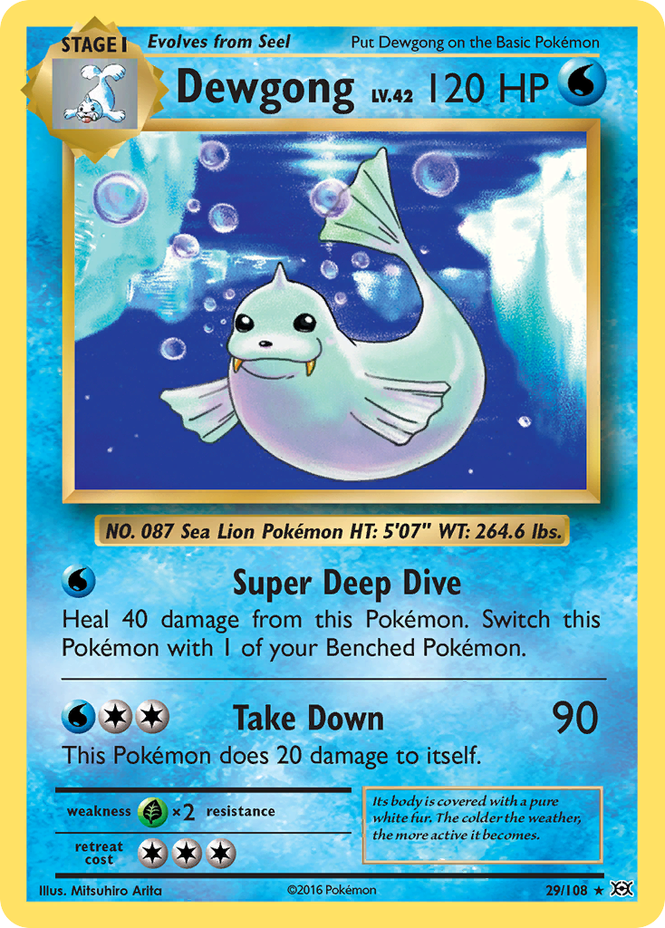 Dewgong (29/108) - Evolutions Pokémon Card