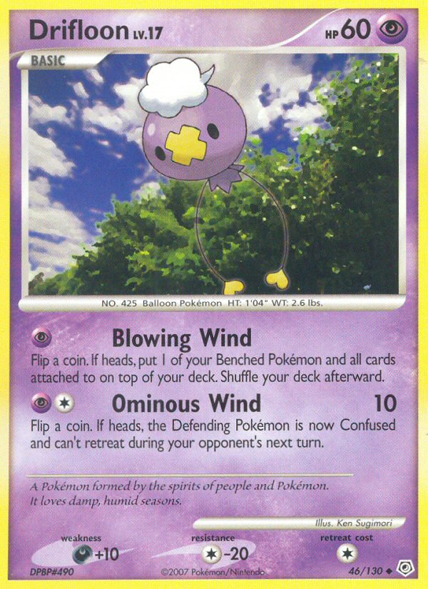 Drifloon (46/130) - Diamond & Pearl Pokémon Card