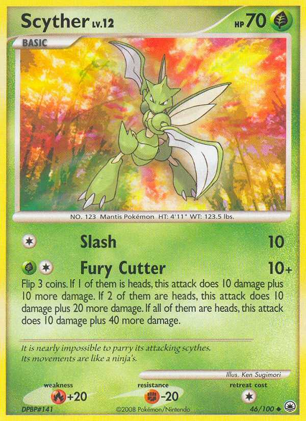 Scyther (46/100) - Majestic Dawn Pokémon Card