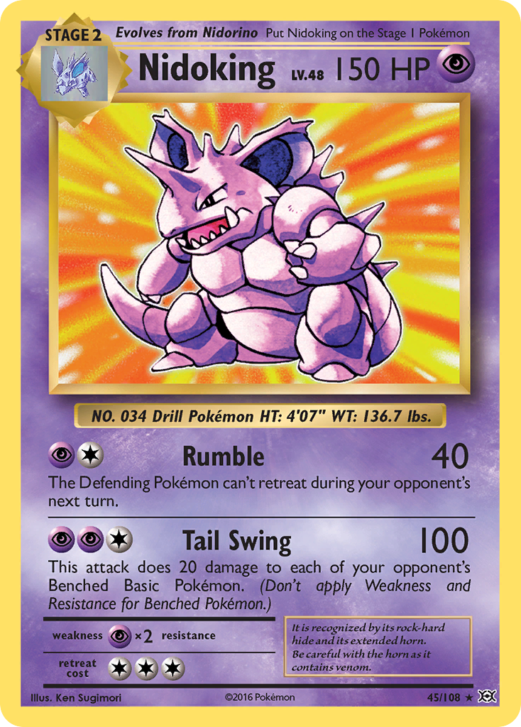 Nidoking (45/108) - Evolutions Pokémon Card