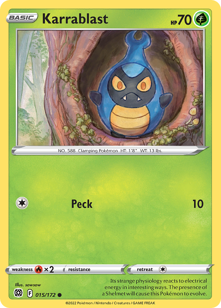 Karrablast (15/172) - Brilliant Stars Pokémon Card