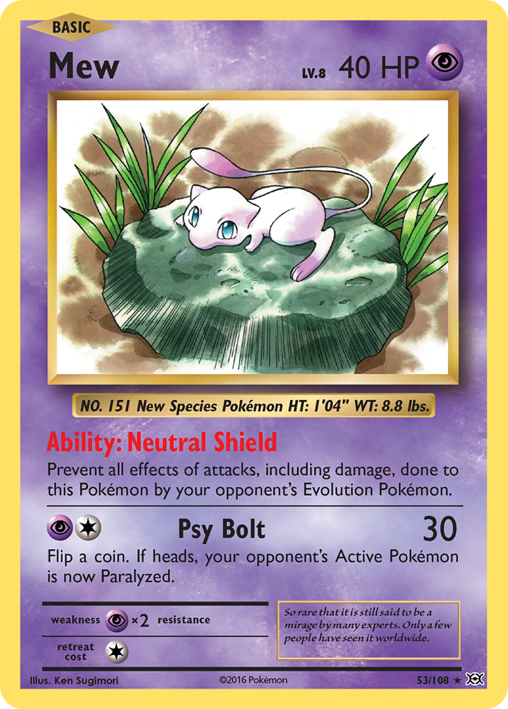 Mew (53/108) - Evolutions Pokémon Card