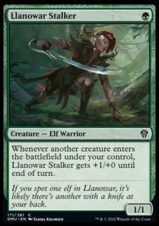 Llanowar Stalker (Dominaria United) Trading Card