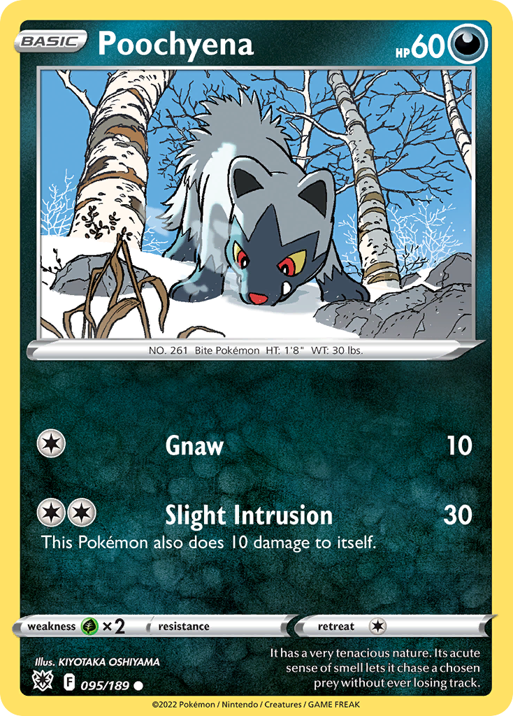 Poochyena (95/189) - Astral Radiance Pokémon Card